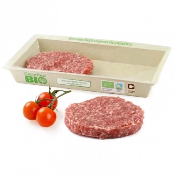 Hamburguesas de vacuno ecológica Carrefour Bio 2x120 g - 0.24 kg - Imagen del producto en Findit