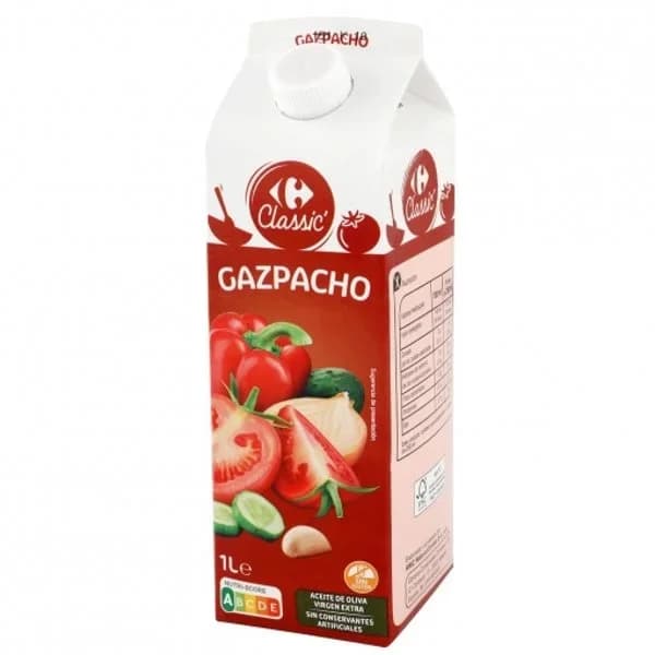 Gazpacho Carrefour sin gluten 1 l. - 1 l - Imagen del producto en Findit