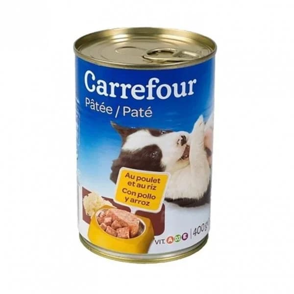 Comida húmeda de pollo y arroz para perros cachorros Carrefour 400 g. - 0.4 kg - Imagen del producto en Findit