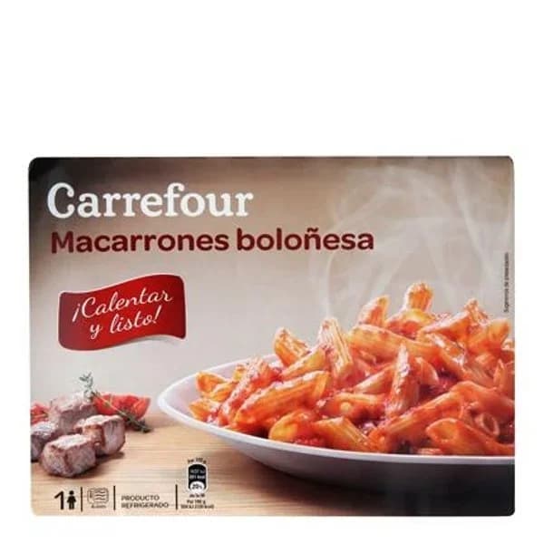 Carrefour Macarrones Boloñesa 325 g. - 0.33 kg - Imagen del producto en Findit