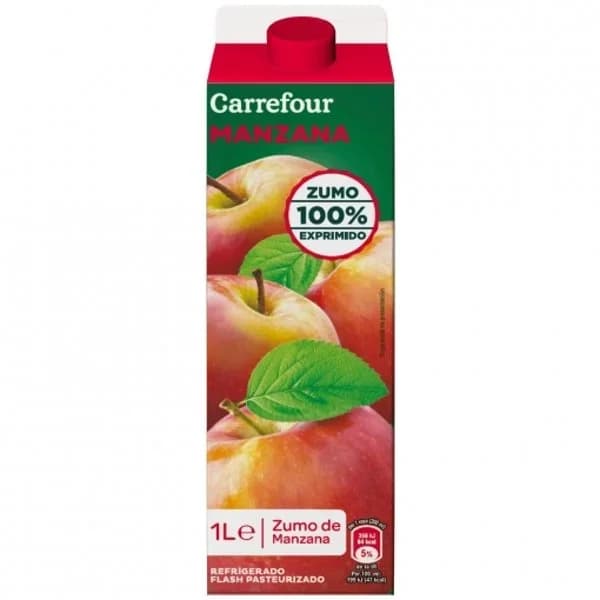 Zumo de manzana exprimido Carrefour brik 1 l. - 1 l - Imagen del producto en Findit