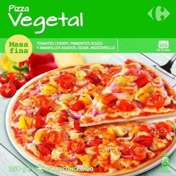 Pizza vegetal Carrefour 350 g. - 0.35 kg - Imagen del producto en Findit