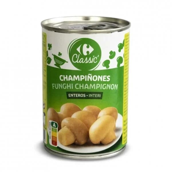 Champiñones enteros Classic Carrefour 230 g. - 0.23 kg - Imagen del producto en Findit