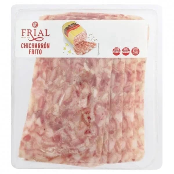 Chicharrón frito en lonchas Embutidos Frial sin gluten y sin lactosa 200 g - 0.2 kg - Imagen del producto en Findit