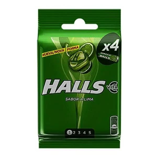 Caramelos sabor lima Halls 4 paquetes de 32 g. - 0.13 kg - Imagen del producto en Findit