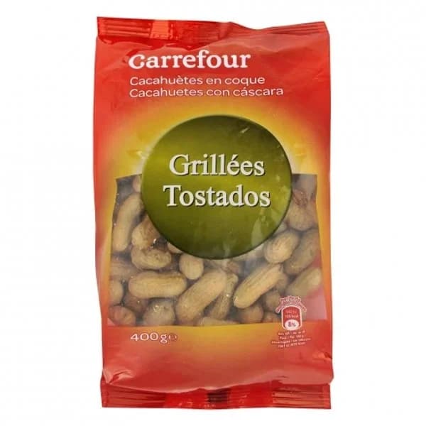 Cacahuetes tostados con cáscara Original Carrefour 400 g. - 0.4 kg - Imagen del producto en Findit
