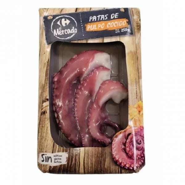 Pata de pulpo cocido Carrefour El Mercado 250 g - 0.25 kg - Imagen del producto en Findit