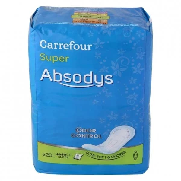 Compresas incontinencia super Absodys Carrefour 20 ud. - 19.71 ud - Imagen del producto en Findit