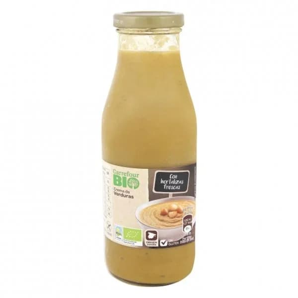 Crema de verduras ecológica Carrefour Bio sin gluten 500 ml. - 0.5 l - Imagen del producto en Findit