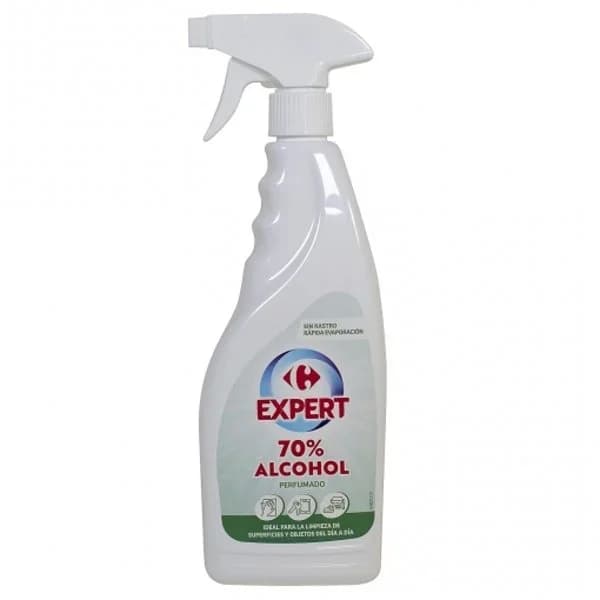 Alcohol 70% perfumado en spray limpiador superficies Expert Carrefour 750 ml. - 0.75 l - Imagen del producto en Findit