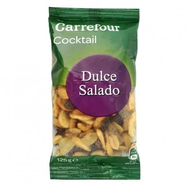 Cocktail de frutos secos dulce y salado Carrefour 125 g. - 0.12 kg - Imagen del producto en Findit