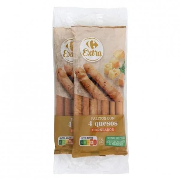 Palitos con 4 quesos Carrefour 160 g. - 0.16 kg - Imagen del producto en Findit