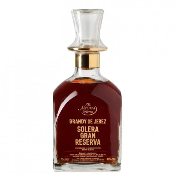 Brandy de Jerez De Nuestra Tierra solera Gran Reserva 70 cl. - 0.7 l - Imagen del producto en Findit