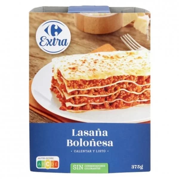 Lasaña boloñesa Carrefour Extra 375 g. - 0.38 kg - Imagen del producto en Findit