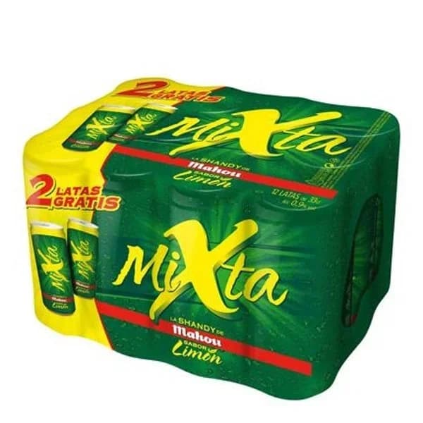 Cerveza Mahou Mixta Shandy con limón pack de 12 latas de 33 cl. - 3.96 l - Imagen del producto en Findit