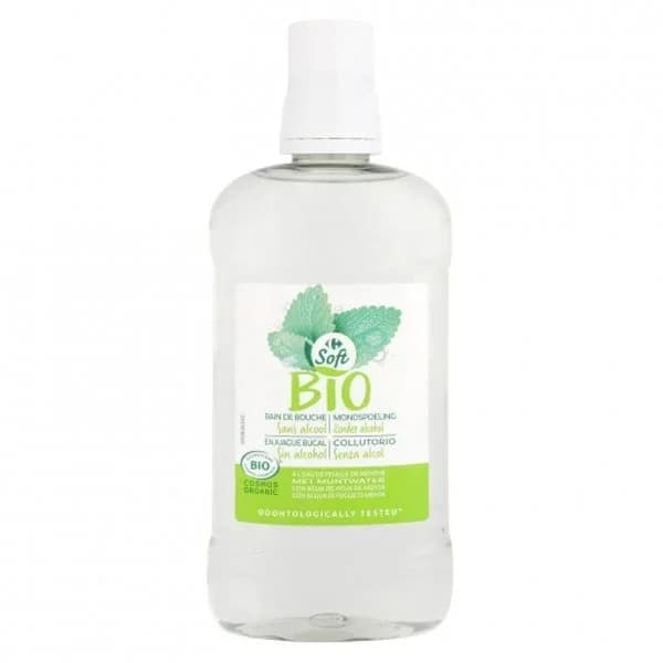 Enjuague bucal 0% alcohol ecológico Carrefour Soft Bio 500 ml. - 0.5 l - Imagen del producto en Findit