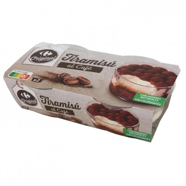 Tiramisú Carrefour Original pack de 2 unidades de 80 g. - 1 ud - Imagen del producto en Findit