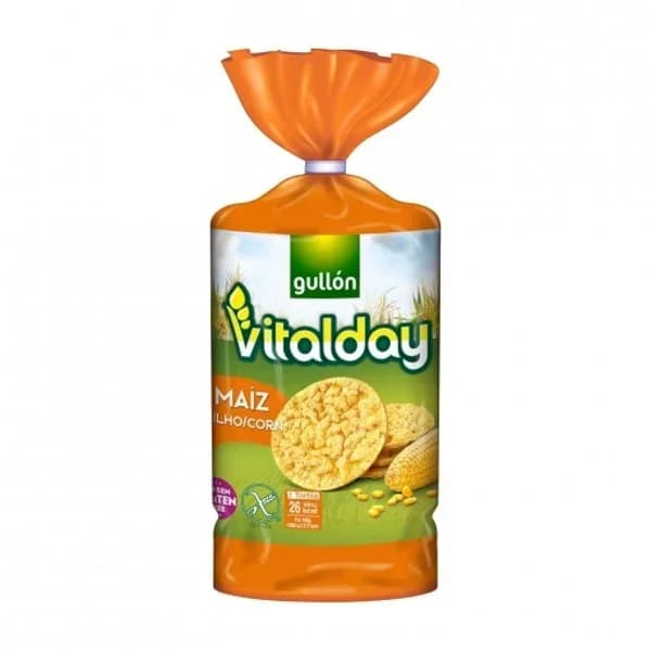 Tortitas de maíz Vitalday Gullón sin gluten 130 g. - 0.13 kg - Imagen del producto en Findit
