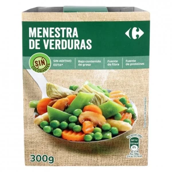 Menestra de verduras Carrefour 300 g. - 0.3 kg - Imagen del producto en Findit