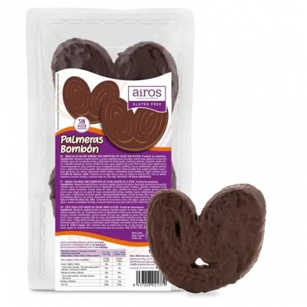 Palmera con chocolate sin gluten ARIOS, bandeja 150 g - 0.15 kg - Imagen del producto en Findit