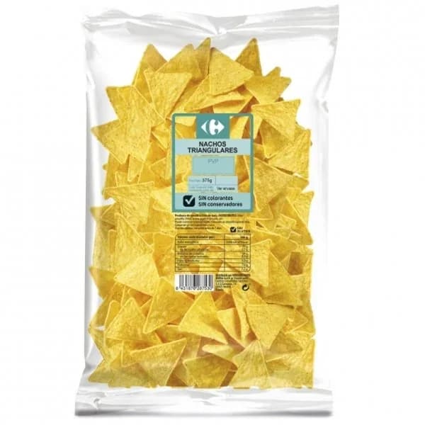 Nachos triangulares Carrefour 375 g - 1 ud - Imagen del producto en Findit