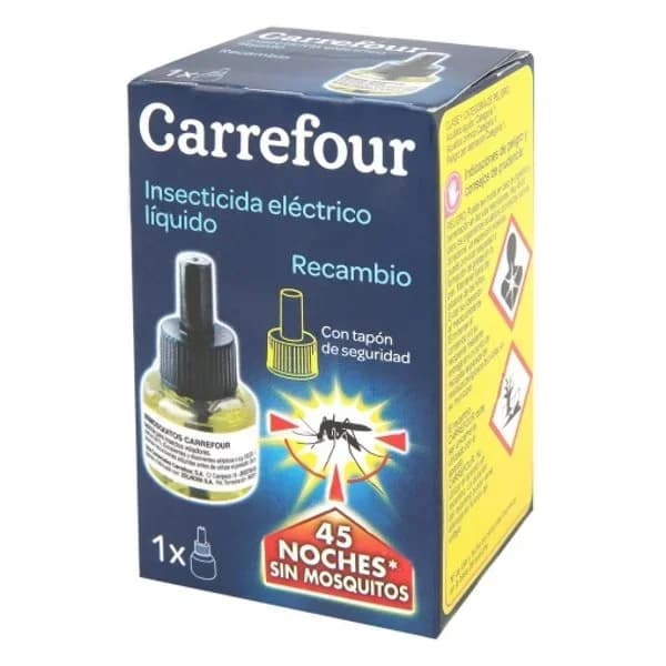 Insecticida eléctrico antimosquitos líquido recambio Carrefour 1 ud. - 1 ud - Imagen del producto en Findit