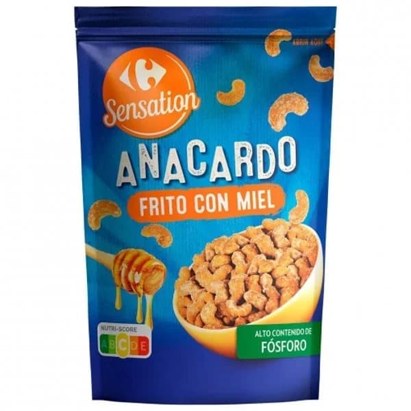 Anacardo frito con miel Sensation Carrefour 125 g. - 0.12 kg - Imagen del producto en Findit