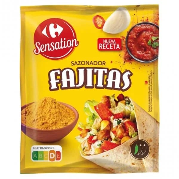 Sazonador para fajitas Sensation Carrefour 30 g. - 0.03 kg - Imagen del producto en Findit