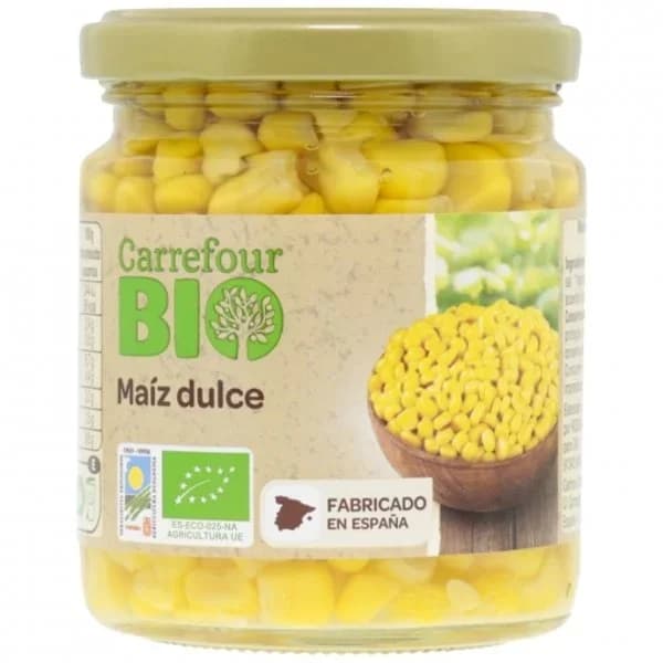 Maíz dulce ecológico Carrefour Bio 160 g. - 0.16 kg - Imagen del producto en Findit