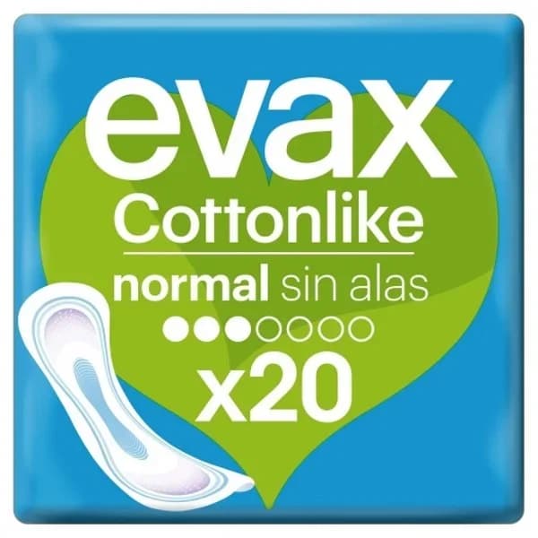 Compresas normal sin alas Cottonlike Evax 20 ud. - 1 ud - Imagen del producto en Findit