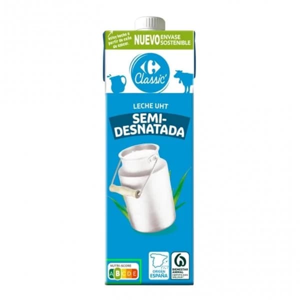 Leche semidesnatada Carrefour brik 1 l. - 1 l - Imagen del producto en Findit