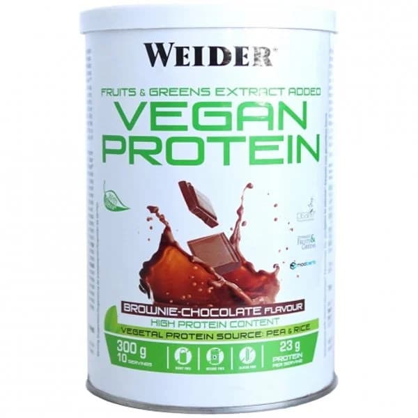 Proteína vegana de chocolate Weider sin gluten 300 g. - 0.3 kg - Imagen del producto en Findit
