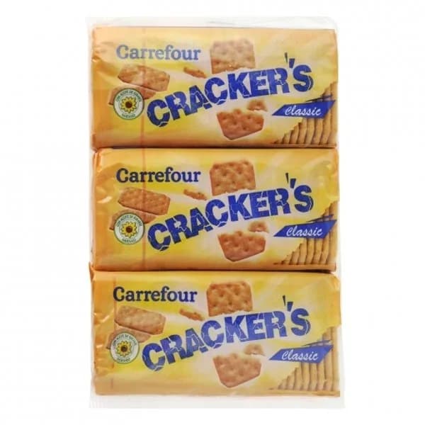 Cracker's Carrefour Classic pack de 3 unidades de 100 g. - 0.3 kg - Imagen del producto en Findit