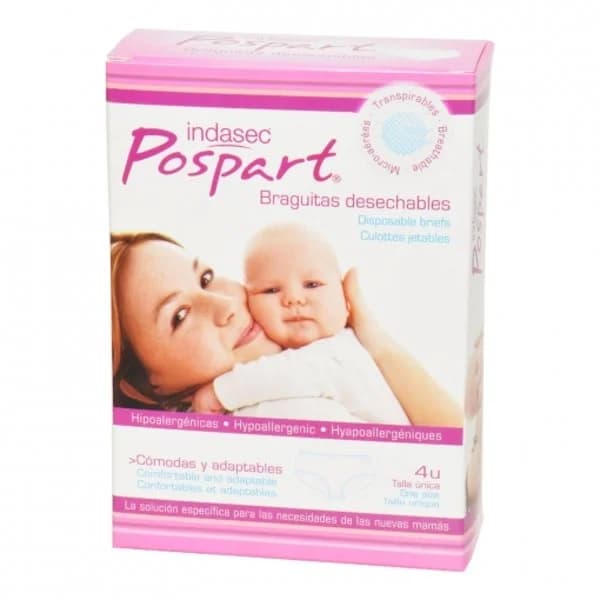 Braguitas desechables unitalla Indasec Pospart 4 ud. - 1 ud - Imagen del producto en Findit
