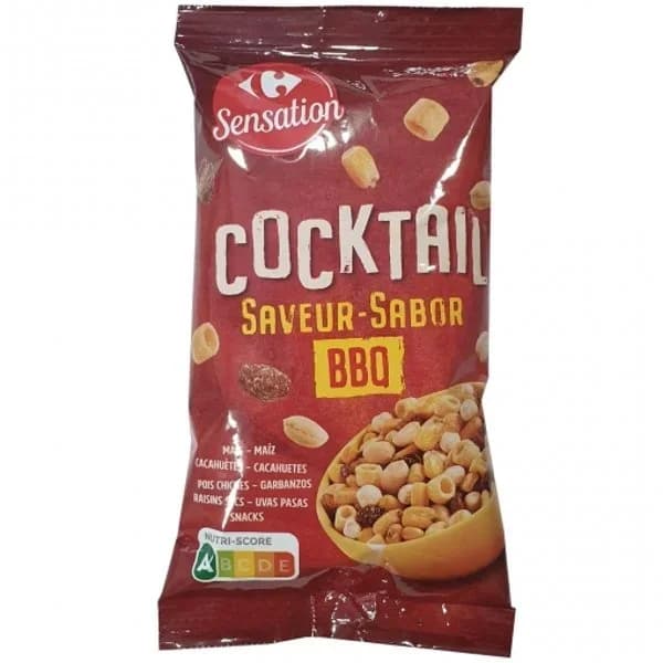 Cocktail de frutos secos sabor barbacoa Carrefour 200 g. - 1 ud - Imagen del producto en Findit