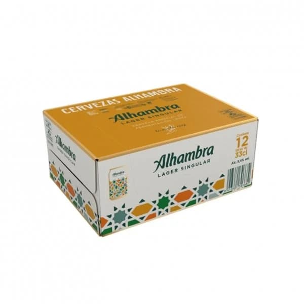 Cerveza Alhambra Lager Singular pack de 12 latas de 33 cl. - 3.96 l - Imagen del producto en Findit