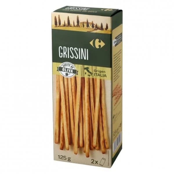 Grissini con aceite de oliva Carrefour Original 125 g. - 0.12 kg - Imagen del producto en Findit