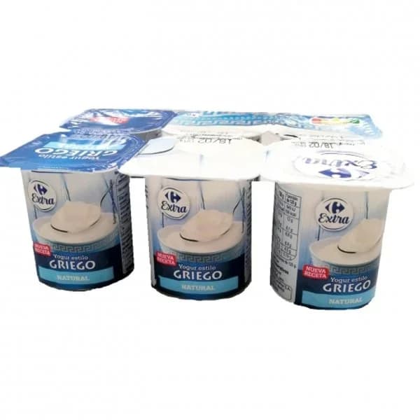Yogur griego natural Carrefour Extra pack de 6 unidades de 125 g. - 0.75 kg - Imagen del producto en Findit