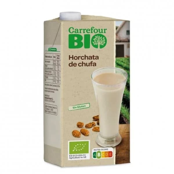Horchata de chufa ecológica Carrefour Bio sin gluten brik 1 l. - 1 l - Imagen del producto en Findit