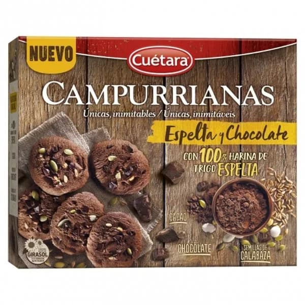 Galletas Campurrianas de espelta con pepitas de chocolate Artiach 320 g. - 1 ud - Imagen del producto en Findit