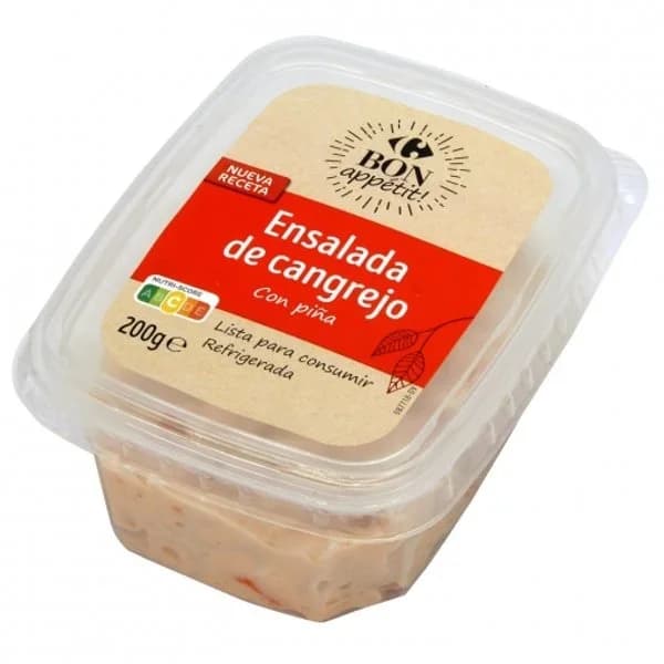 Ensalada de cangrejo con piña Carrefour 200 g. - 0.2 kg - Imagen del producto en Findit