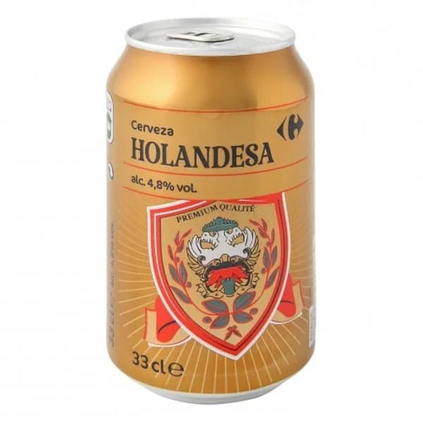 Cerveza Carrefour Holandesa lata 33 cl. - 0.33 l - Imagen del producto en Findit