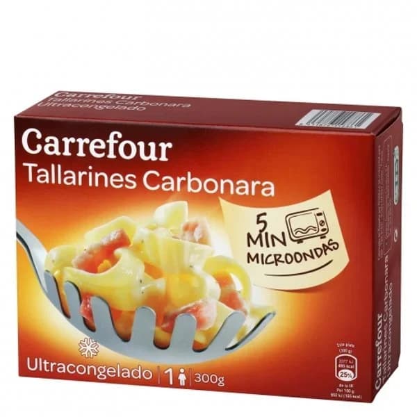 Tagliatelle carbonara Carrefour 300 g. - 0.3 kg - Imagen del producto en Findit