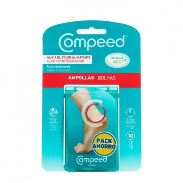Apósitos ampollas medianas Compeed 10 ud. - 10.04 ud - Imagen del producto en Findit