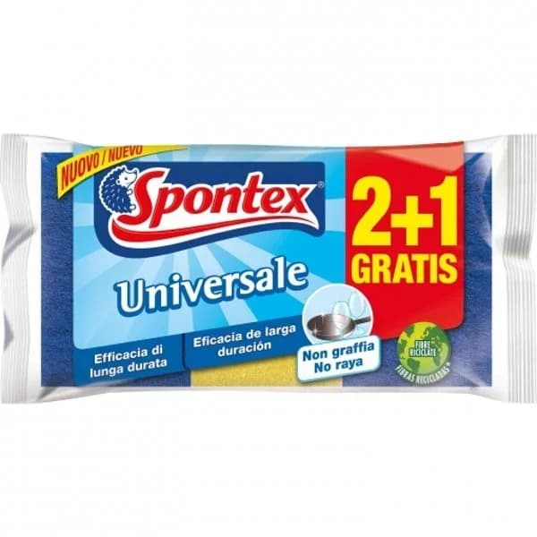 Estropajo de Fibra con Esponja SPONTEX Universal No Raya - 1 ud - Imagen del producto en Findit
