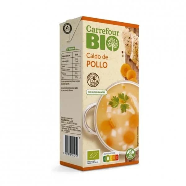Caldo de pollo ecológico Carrefour Bio sin gluten 1 l. - 1 l - Imagen del producto en Findit