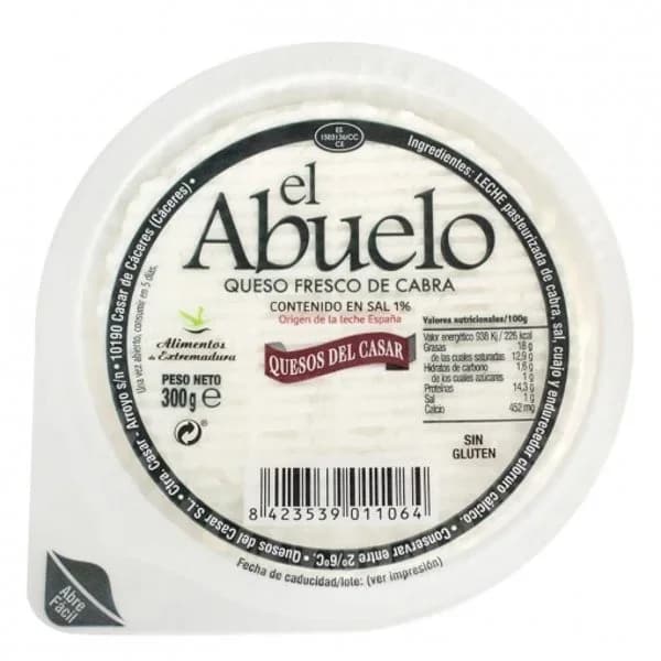 Queso fresco de cabra El Abuelo 300 g. - 0.3 kg - Imagen del producto en Findit