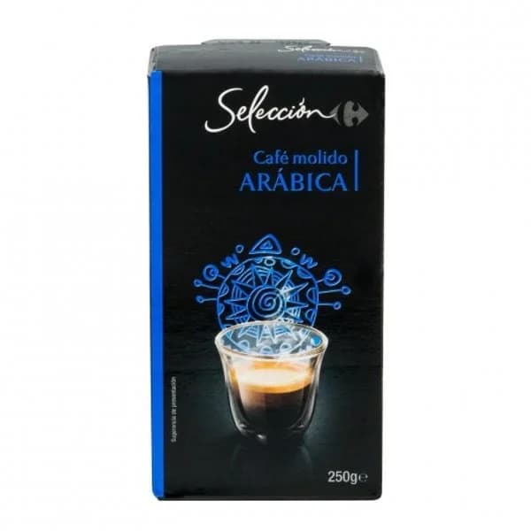Café molido natural arábica Carrefour Selección 250 g. - 0.25 kg - Imagen del producto en Findit
