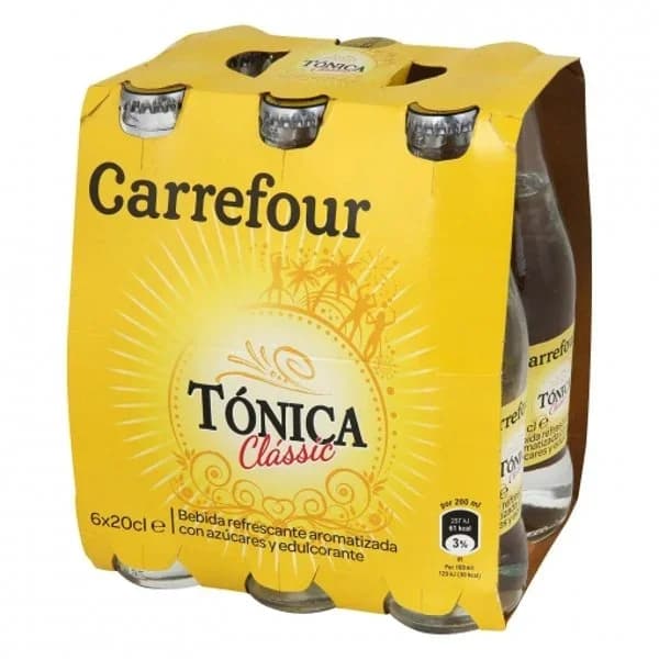 Tónica Carrefour pack de 6 botellas de 20 cl. - 1.2 l - Imagen del producto en Findit