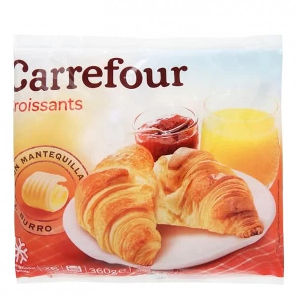Croissants con mantequilla Carrefour pack de 6 unidades de 60 g. - 0.36 kg - Imagen del producto en Findit